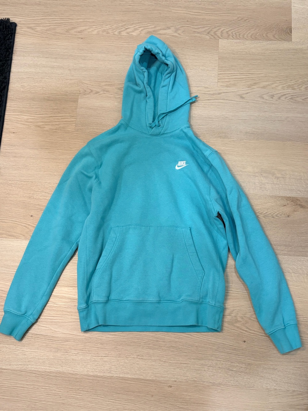 Nike Men’s Teal Turtleneck Hoodie with Chest Logo